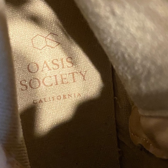 Oasis Society Women’s Chunky Platform Boots Vegan Leather Taupe size 8.5 - Picture 6 of 7